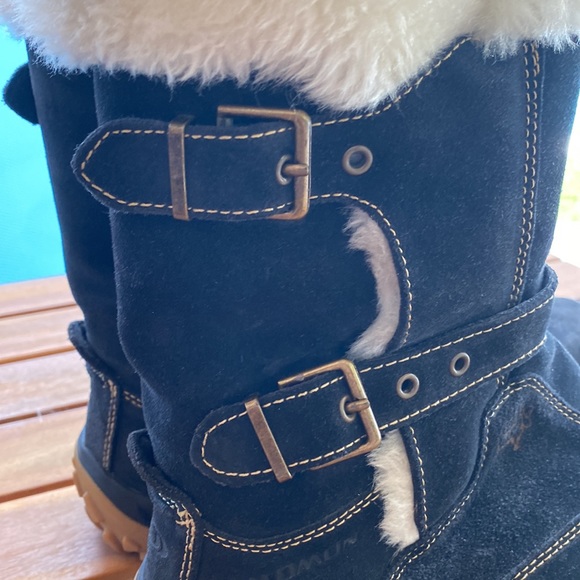 Salomon Lhasa Suede Winter Snow Boots faux fur lined Contagrip / Womens SZ 8.5 - Picture 7 of 13